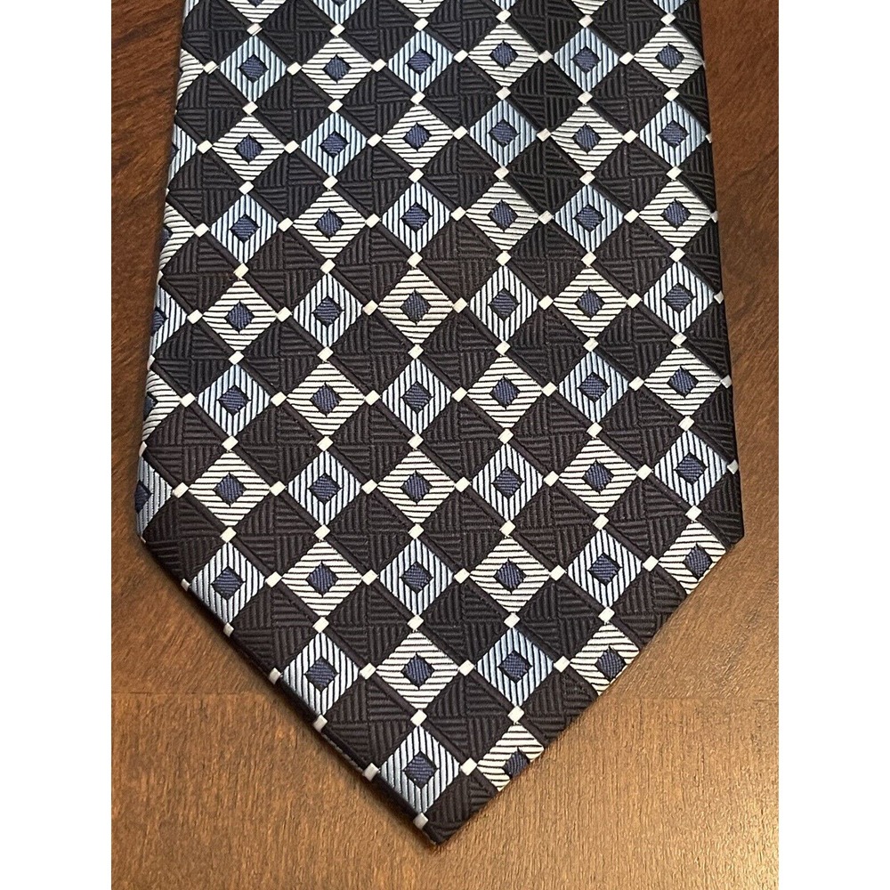 Stafford Essentials Hand Made Blue 100% Polyester Men’s Neck Tie Made In China